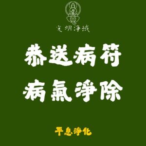 【光明淨域】恭送病符、病氣淨除｜祈願身體健康，跟破病掰掰：平息淨化